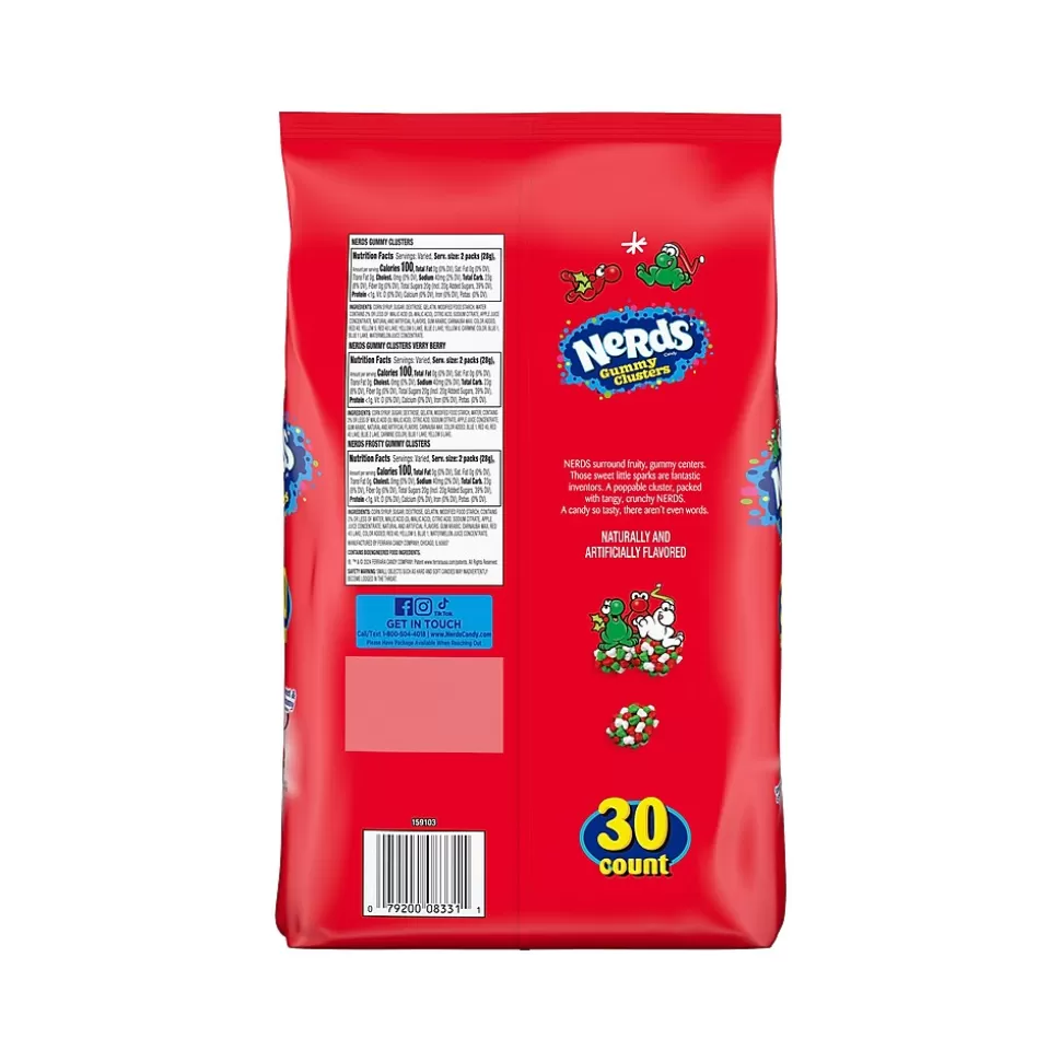 Nerds Gummy Clusters Candy Holiday Treat Packs, Assorted Flavors, 15 oz. (08331) Discount