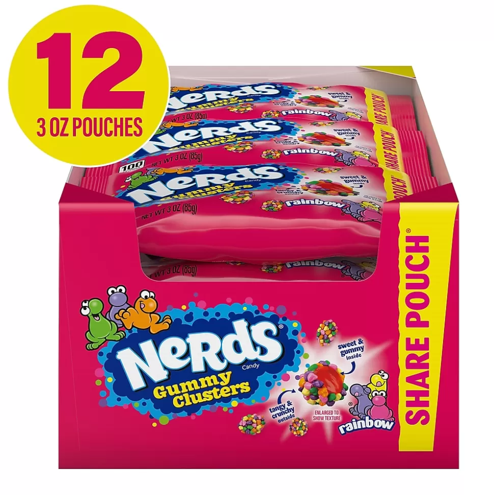 Nerds Rainbow Gummy Clusters Share Pack, 3 oz, 12/PK (220-02360) Cheap