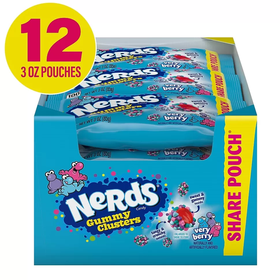 Nerds Very Berry Gummy Clusters Share Pack, 3 oz, 12/PK (220-02361) Best Sale