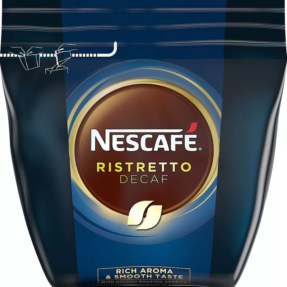 Nescafe Ristretto Decaf, Decaffeinated Soluble Coffee, .5 Lb (4 Bags) Store