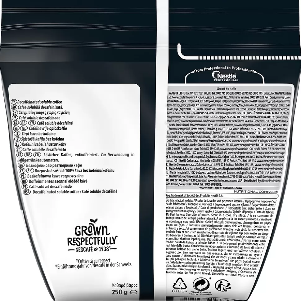 Nescafe Ristretto Decaf, Decaffeinated Soluble Coffee, .5 Lb (4 Bags) Store