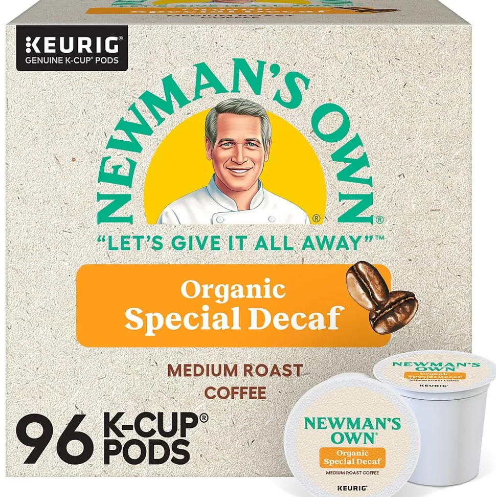 Newman's Own Organic Special Decaf Coffee Keurig K-Cup Pod, Medium Roast, 96/Carton (4051CT) Clearance
