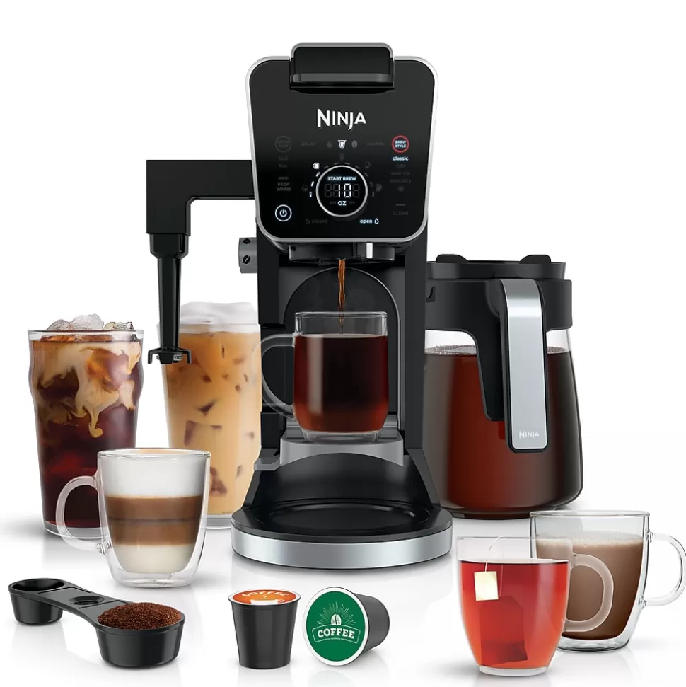 Ninja 12-Cups Single Serve & Automatic Drip Coffee Maker, Black (CFP301) Flash Sale