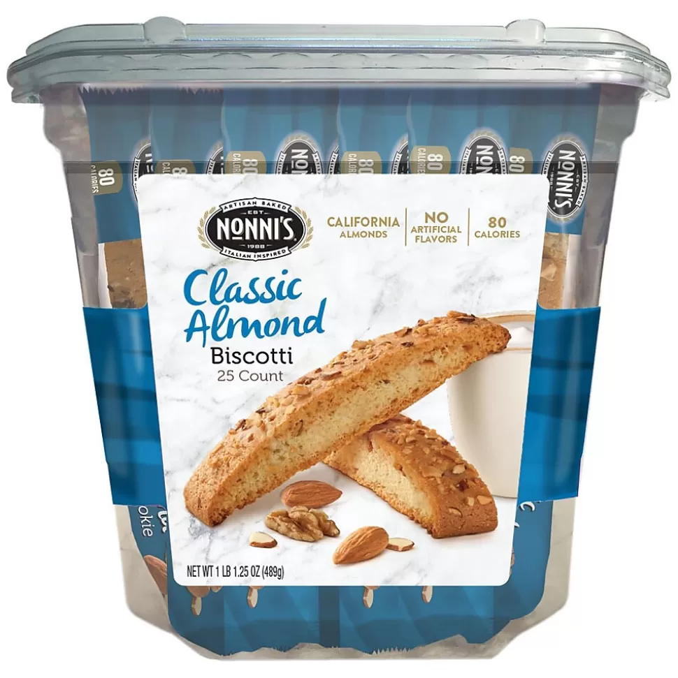 Nonni's Nonni’s individually wrapped Classic Almond Italian Biscotti Cookies, 17.25 oz., 25 Packs/Box (NSD197721) Discount