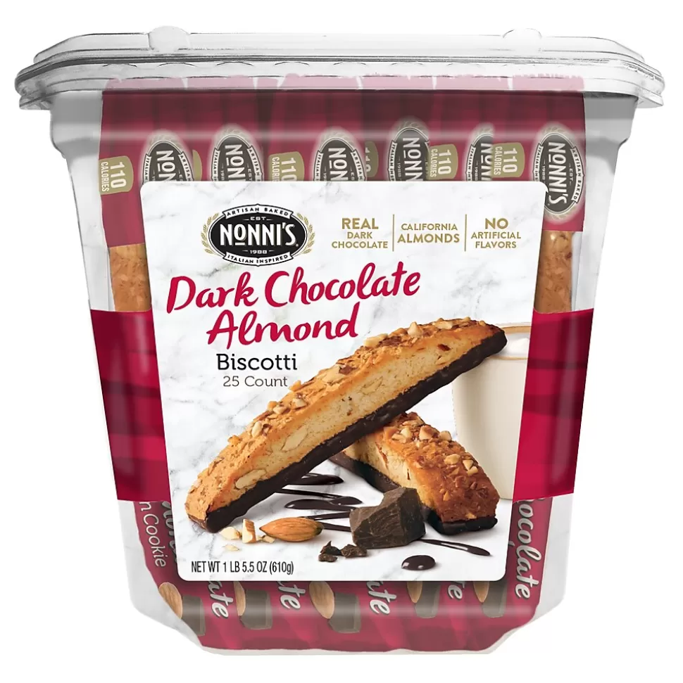 Nonni's Nonni’s individually wrapped Dark Chocolate Italian Biscotti Cookies, 21.5 oz., (NSD97651) Hot