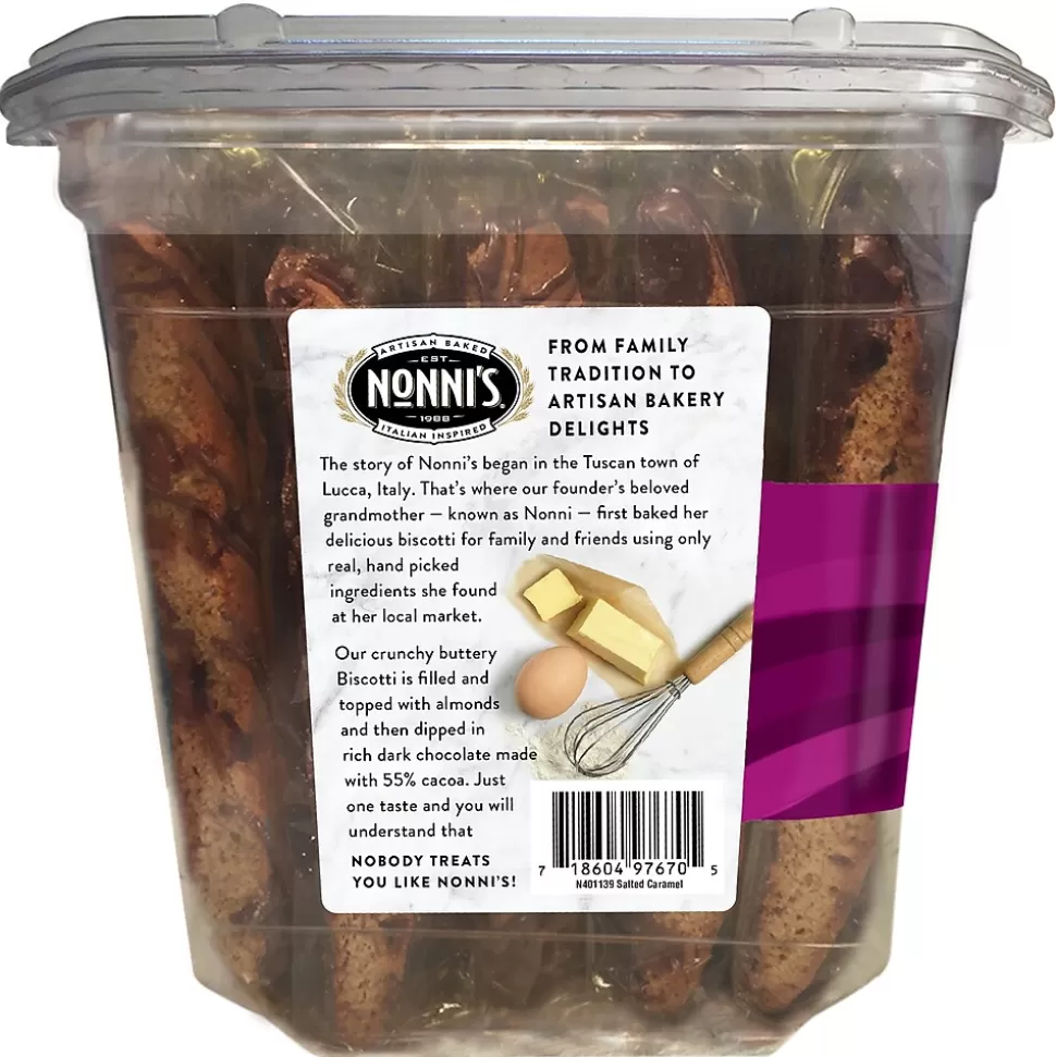 Nonni's Nonni’s individually wrapped Salted Caramel Italian Biscotti Cookies , 25 Packs/Box (NSD97670) Hot