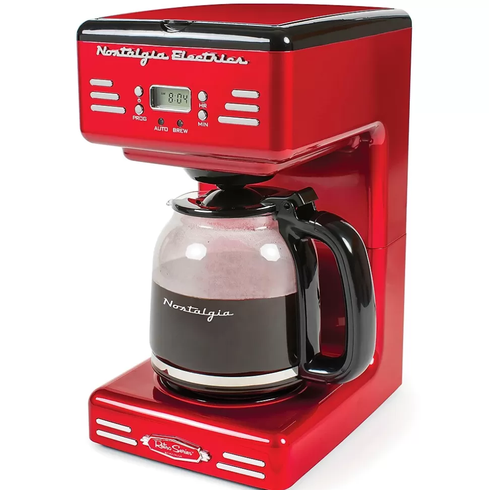 Nostalgia 12-Cups Automatic Drip Coffee Maker (NRCOF12RR) New
