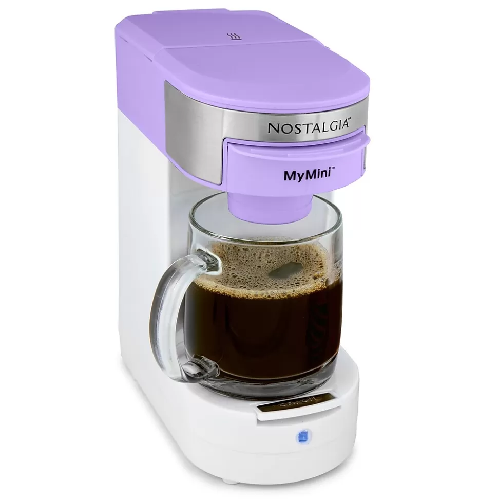 Nostalgia MyMini 2-Cups Single Serve Coffee Maker, Lavender (NMPCCPGC1LVS) Cheap