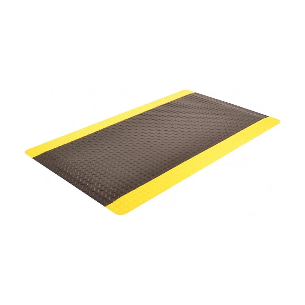 NoTrax Cushion Trax Anti-Fatigue Mat, 36" x 24", Black/Yellow (479S0023YB) Sale