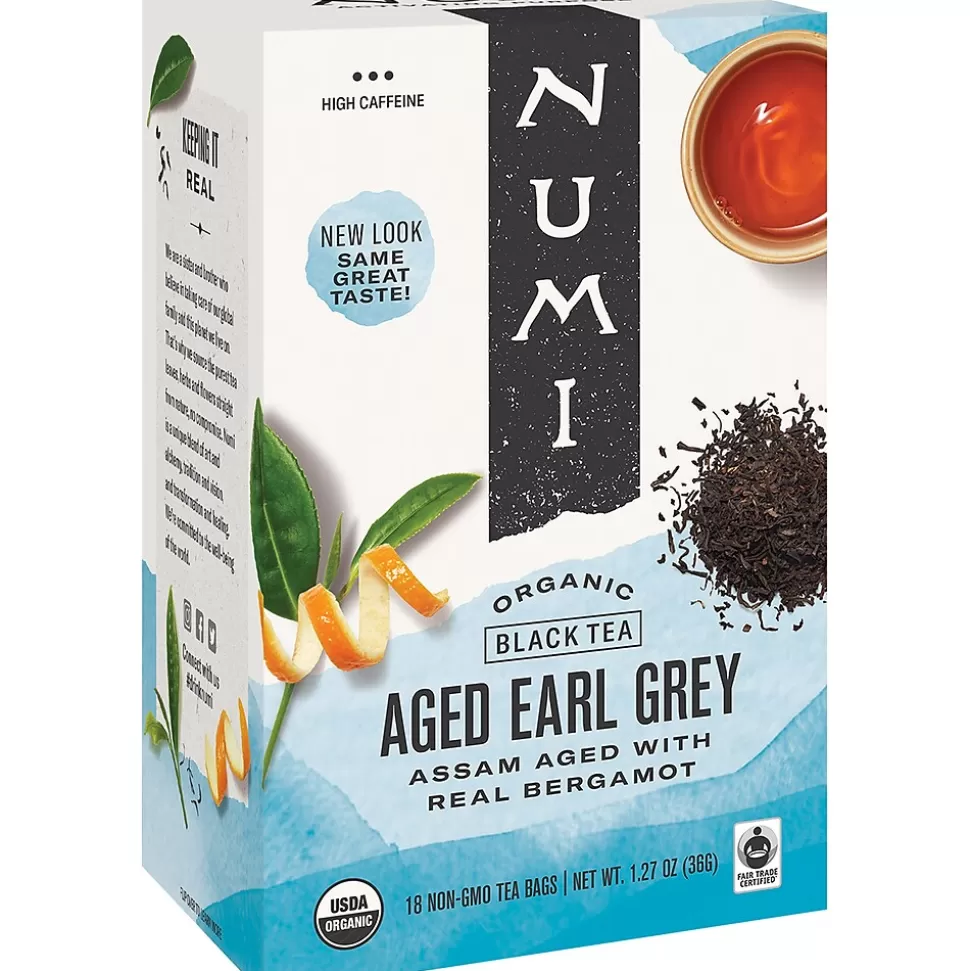 Numi Aged Earl Grey Tea Bags, 18/Box (10170) Clearance