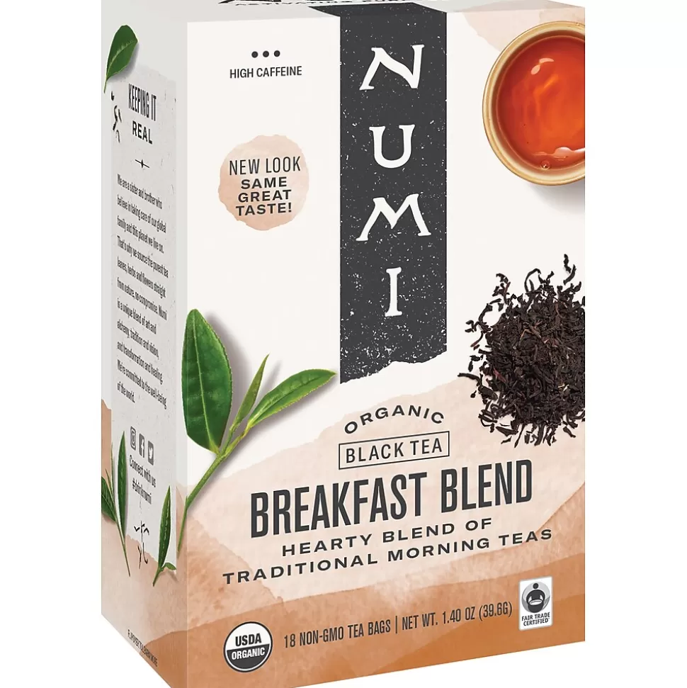 Numi Breakfast Blend Black Tea Bags, 18/Box (878236) Cheap