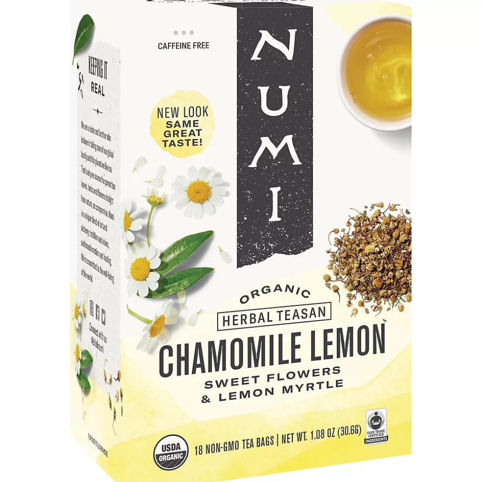 Numi Chamomile Lemon Herbal Tea Bags, 18/Box (10150) Store