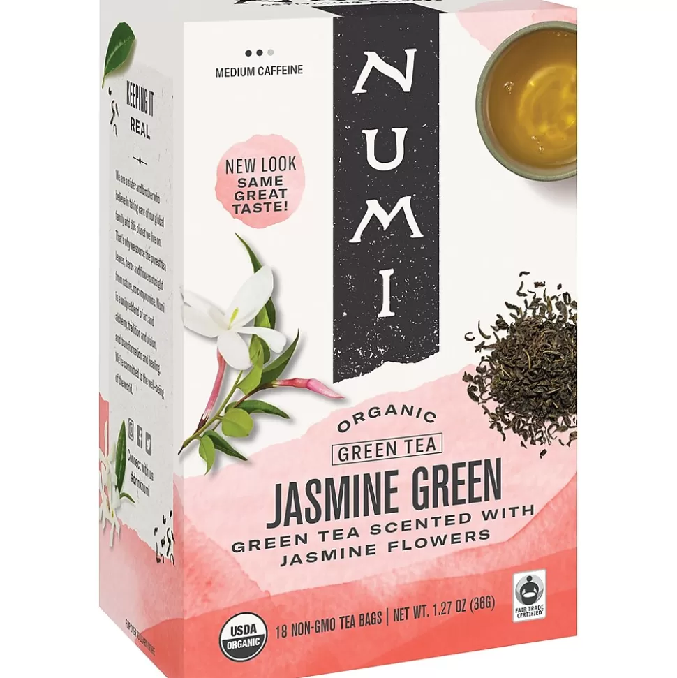 Numi Green Tea Bags, 18/Box (447215) Best