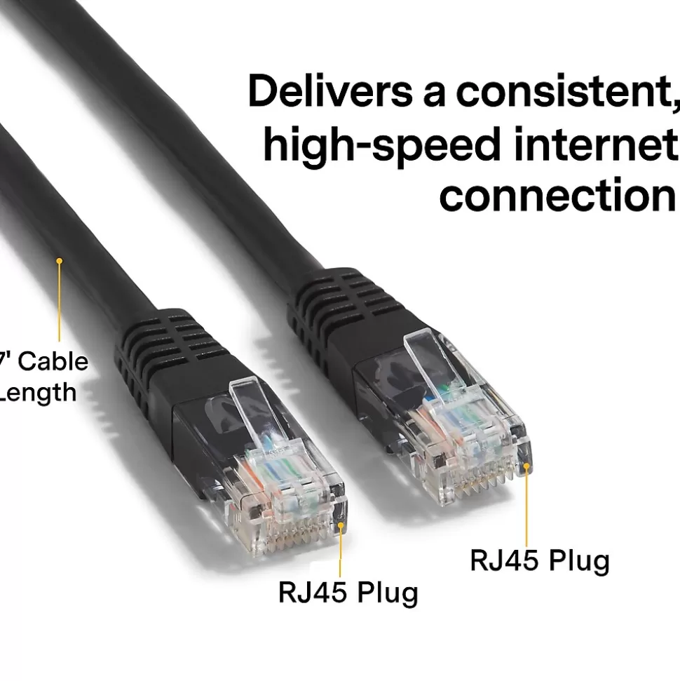 NXT Technologies ™ 7' CAT-6 Cable, Black (NX29774) Cheap