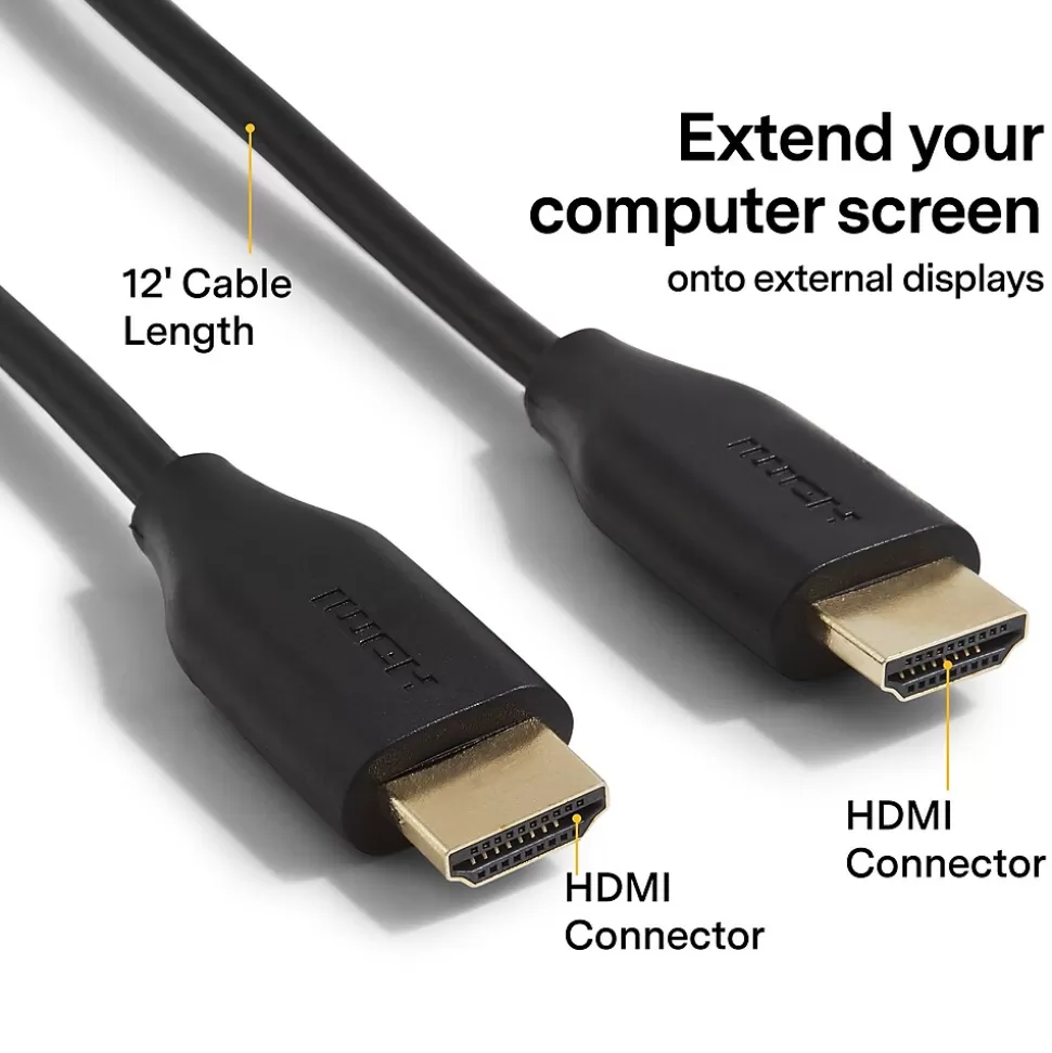 NXT Technologies ™ 12' HDMI to HDMI Audio/Video Cable, Male to Male, Black (NX29740) Cheap