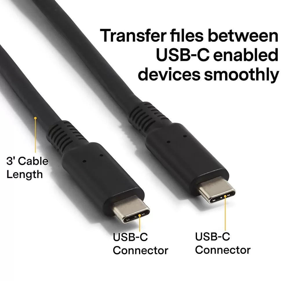 NXT Technologies ™ 3' USB C, Black (NX56854) Best