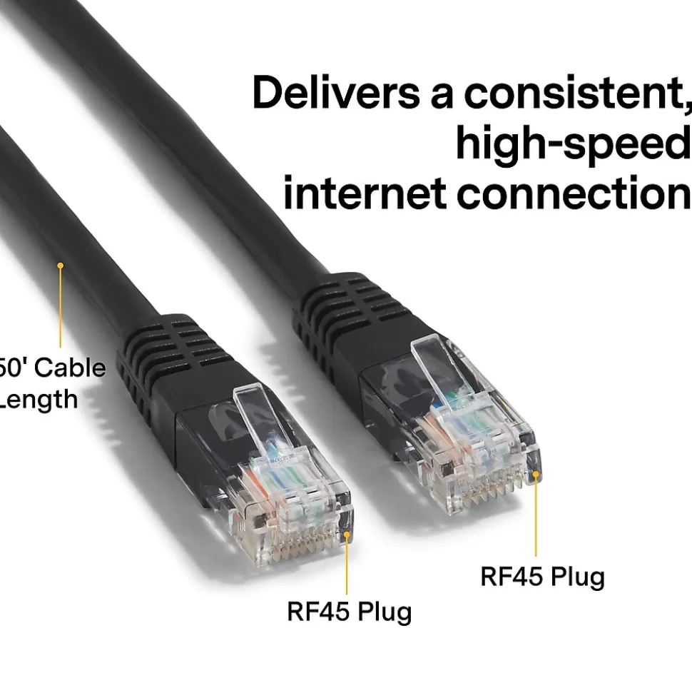NXT Technologies ™ NX29777 50' CAT-6 Cable, Black Store