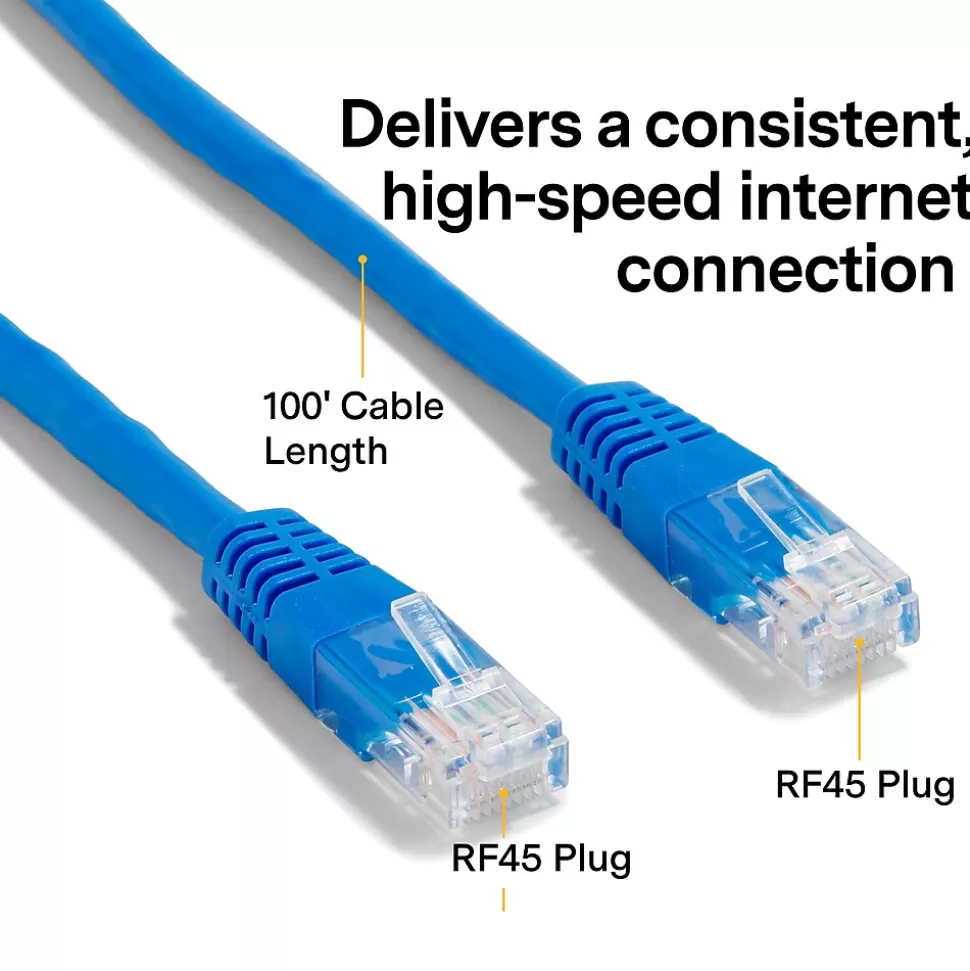 NXT Technologies ™ NX56837 100' CAT-6 Cable, Blue Flash Sale