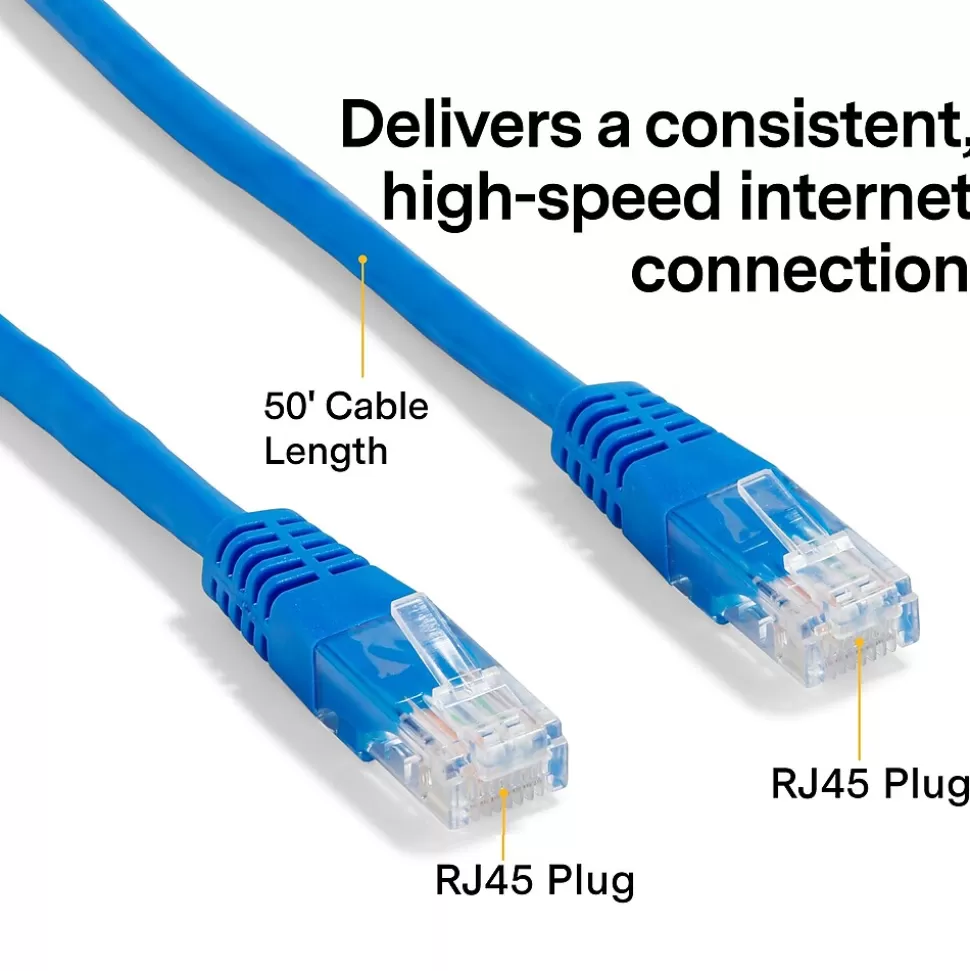 NXT Technologies ™ NX56836 50' CAT-6 Cable, Blue Flash Sale