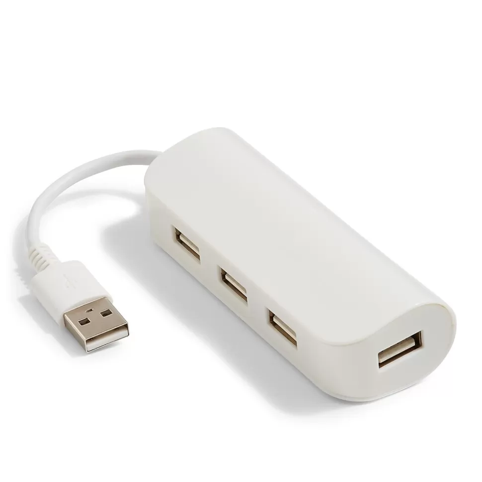 NXT Technologies ™ 4-Port USB 2.0 Hub, White (NX29758) Fashion