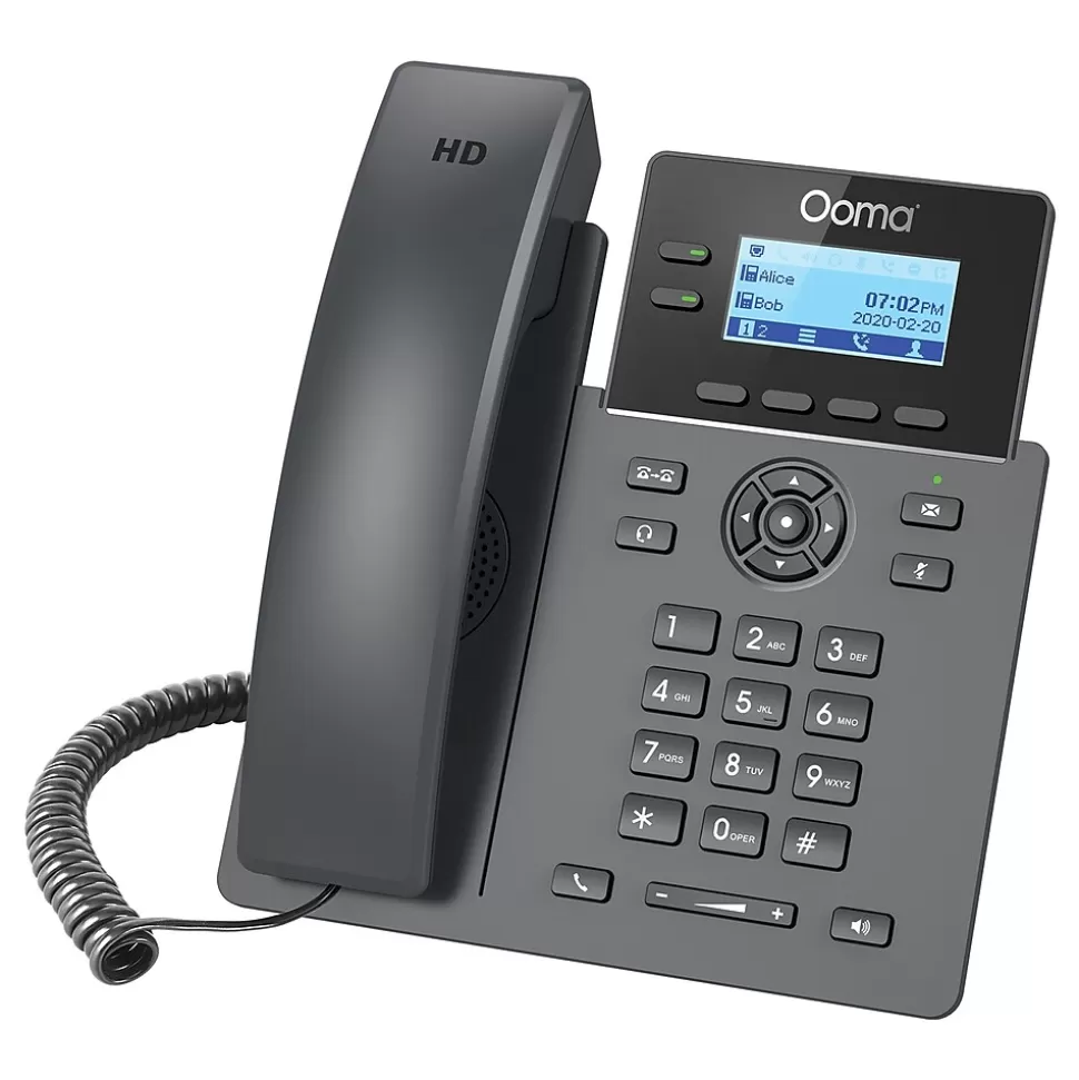 Ooma 2-Line VOIP Phone with Digital Answering, Black (2602) Cheap