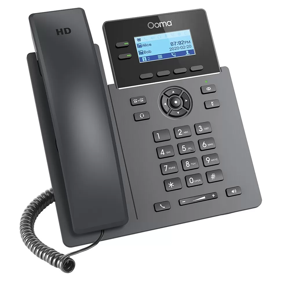 Ooma 2-Line VOIP Phone with Digital Answering, Black (2602) Cheap