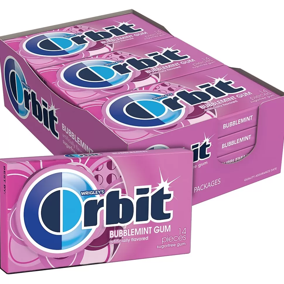 Orbit Sugar Free Gum, Bubblemint, 12/Box (WMW21489) Fashion