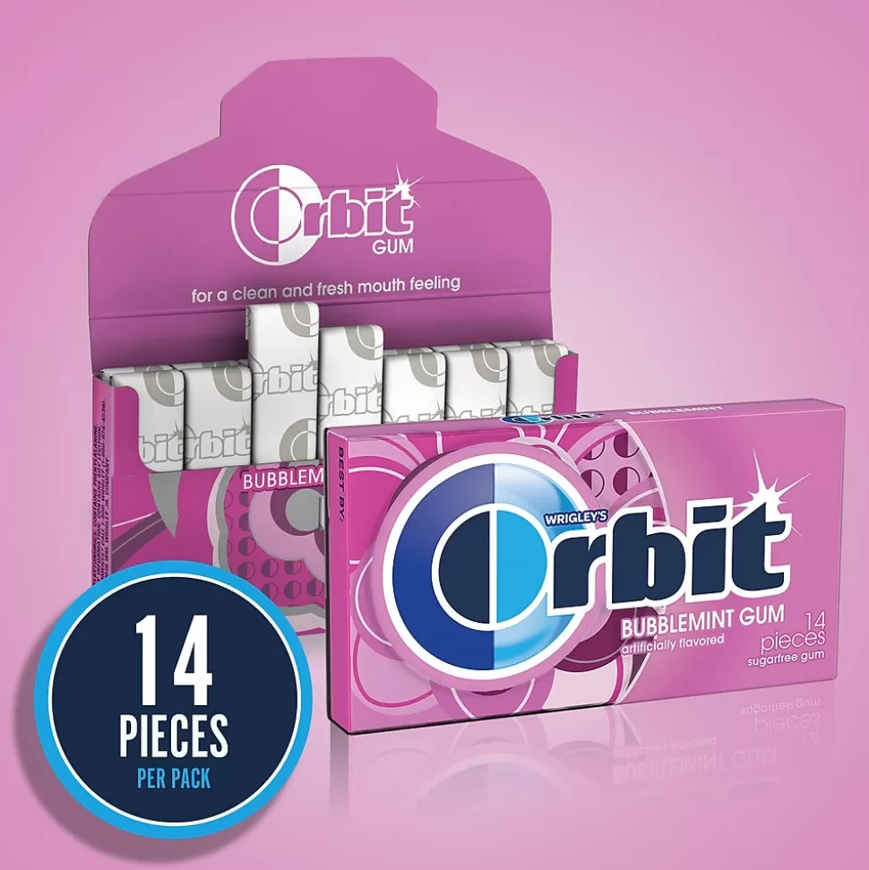 Orbit Sugar Free Gum, Bubblemint, 12/Box (WMW21489) Fashion