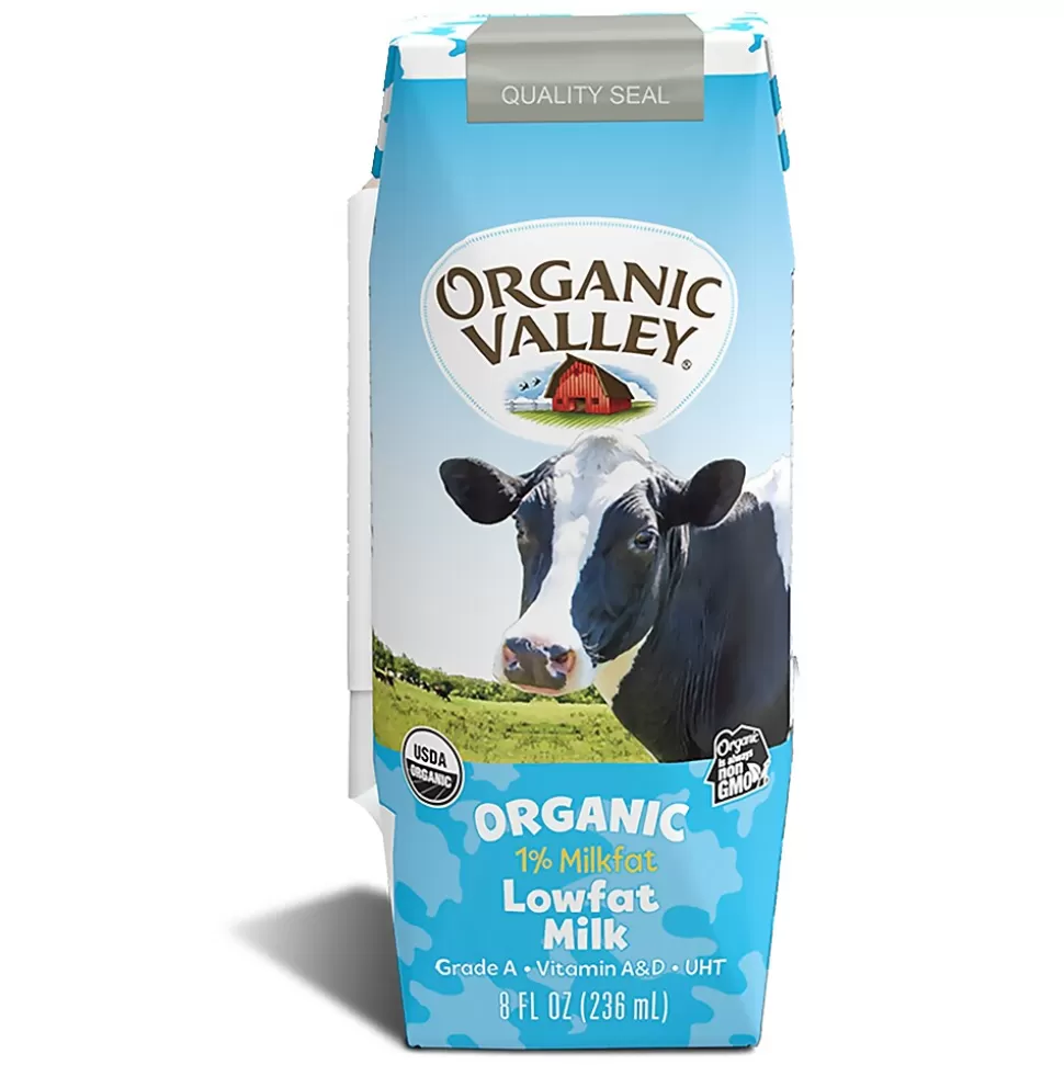 Organic Valley Aseptic Single Serve Milk, 8 Oz, 24/Pack (307-00381) Discount