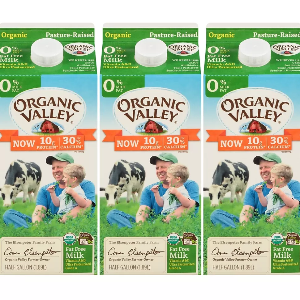 Organic Valley Skim Milk, 64 oz., 3/Pack (307-00350) Sale