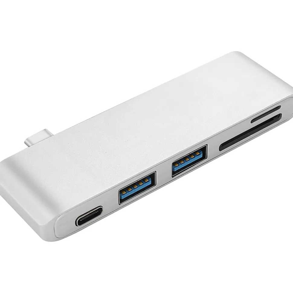 OTM Essentials Basics 3-Port USB-C Hub, White (OB-AIAN) Clearance