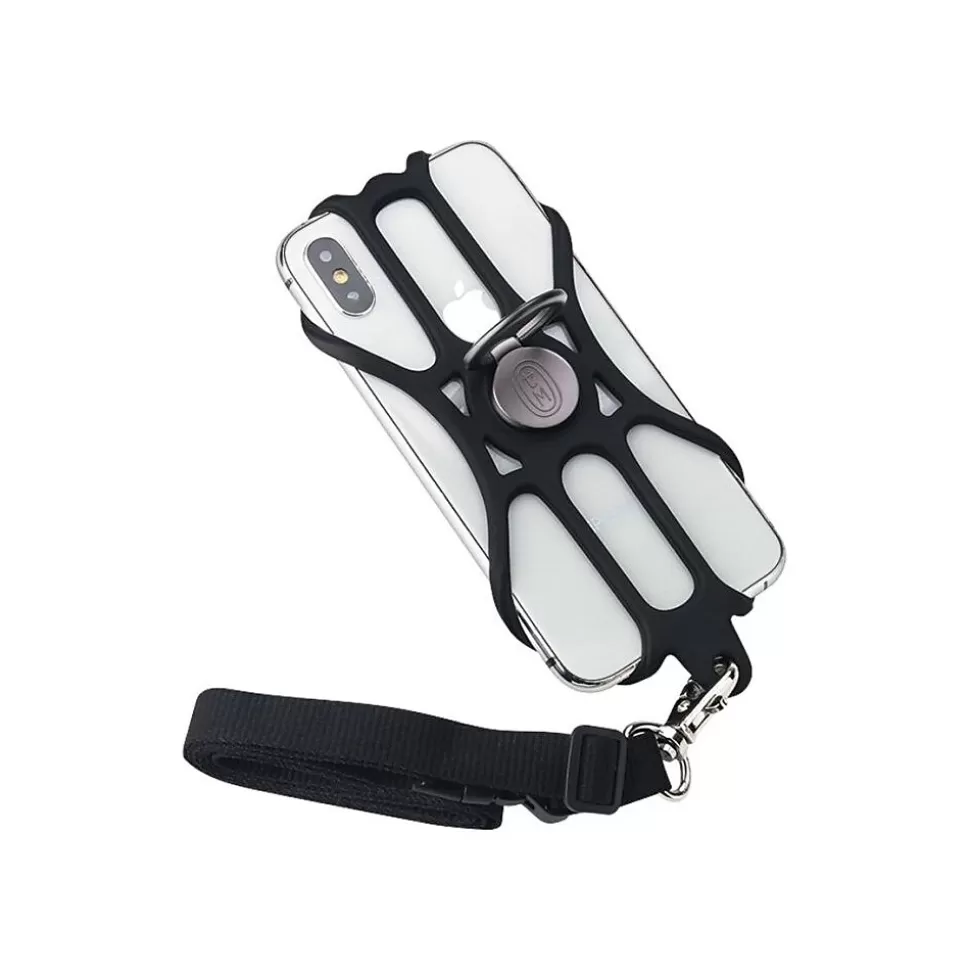 OTM Essentials Black Universal Phone Sling with Lanyard and Ring Grip (OB-A4A) Best