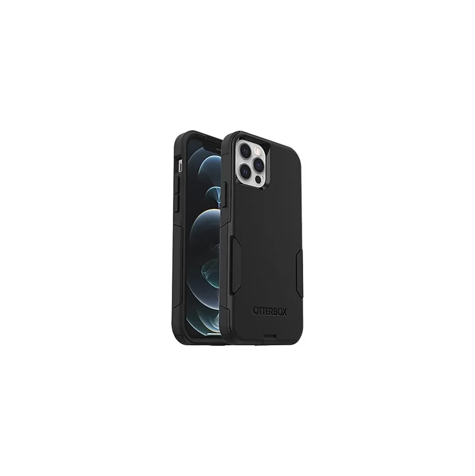 OtterBox Commuter Series Black Cover Case for iPhone 12/12 Pro, Shock Absorbing, Black (77-65405) Online