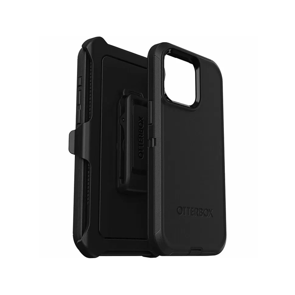 OtterBox Defender Case for iPhone 15 Pro Max, Shock Absorbing, Black (77-92550) Sale