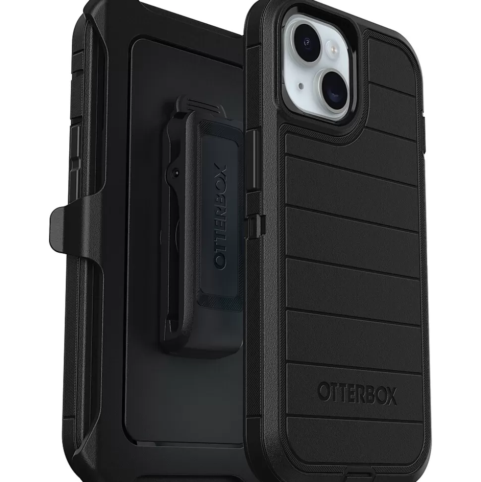 OtterBox Defender Pro Holster Case for iPhone 13/14/15, Shock Absorbing, Black (77-92732) Fashion