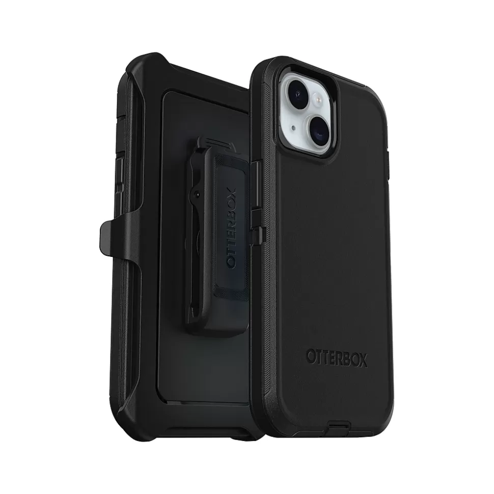 OtterBox Defender Series Case for iPhone 15/14/13, Black (77-92554) Clearance