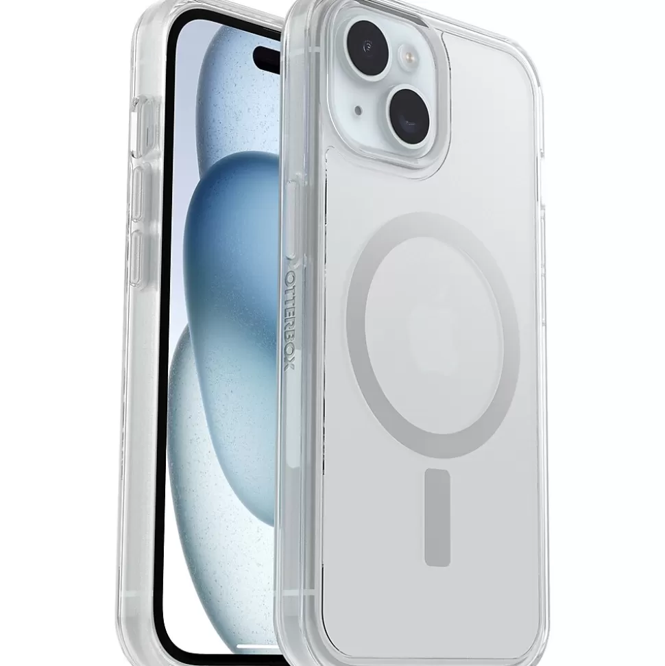 OtterBox Symmetry for MagSafe Case, iPhone 15/14/13, Shock Absorbing, Clear (77-93109) Discount
