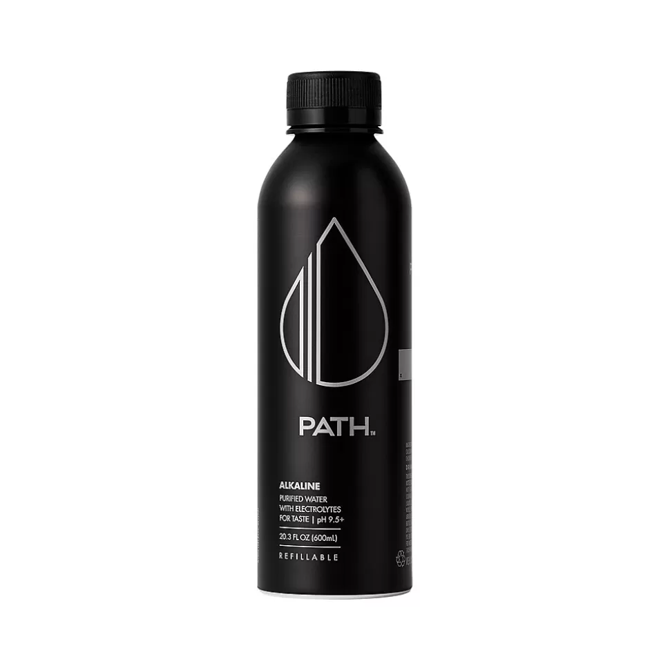 PATH Water PATH Purified Alkaline Water, 20.3 fl. oz., 12 Bottles/Carton (FG-1003) New