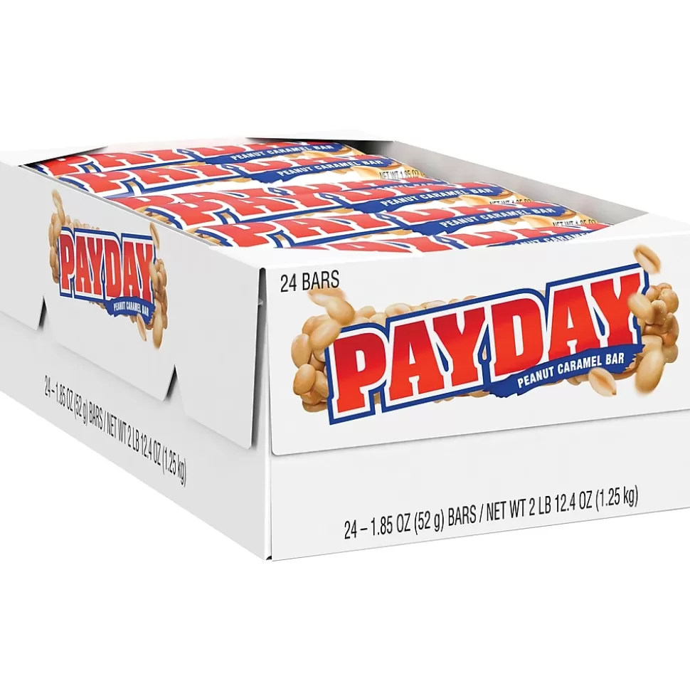 Payday Peanut Caramel Chewy Candy Bars, 1.85 oz, 24/Box (HEC80723) Sale