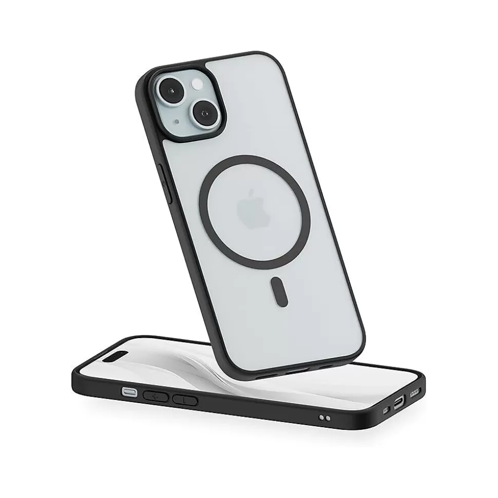 PEEL Bumper Series MagSafe Phone Case for iPhone 15 Case, Shock Absorbing, Black (I15_6.1_BUMPER_BLACK) Cheap