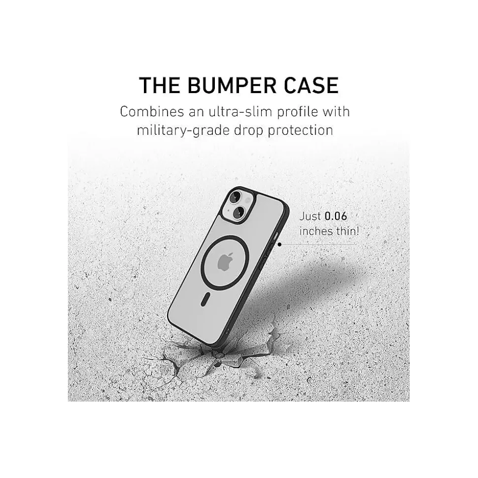 PEEL Bumper Series MagSafe Phone Case for iPhone 15 Case, Shock Absorbing, Black (I15_6.1_BUMPER_BLACK) Cheap