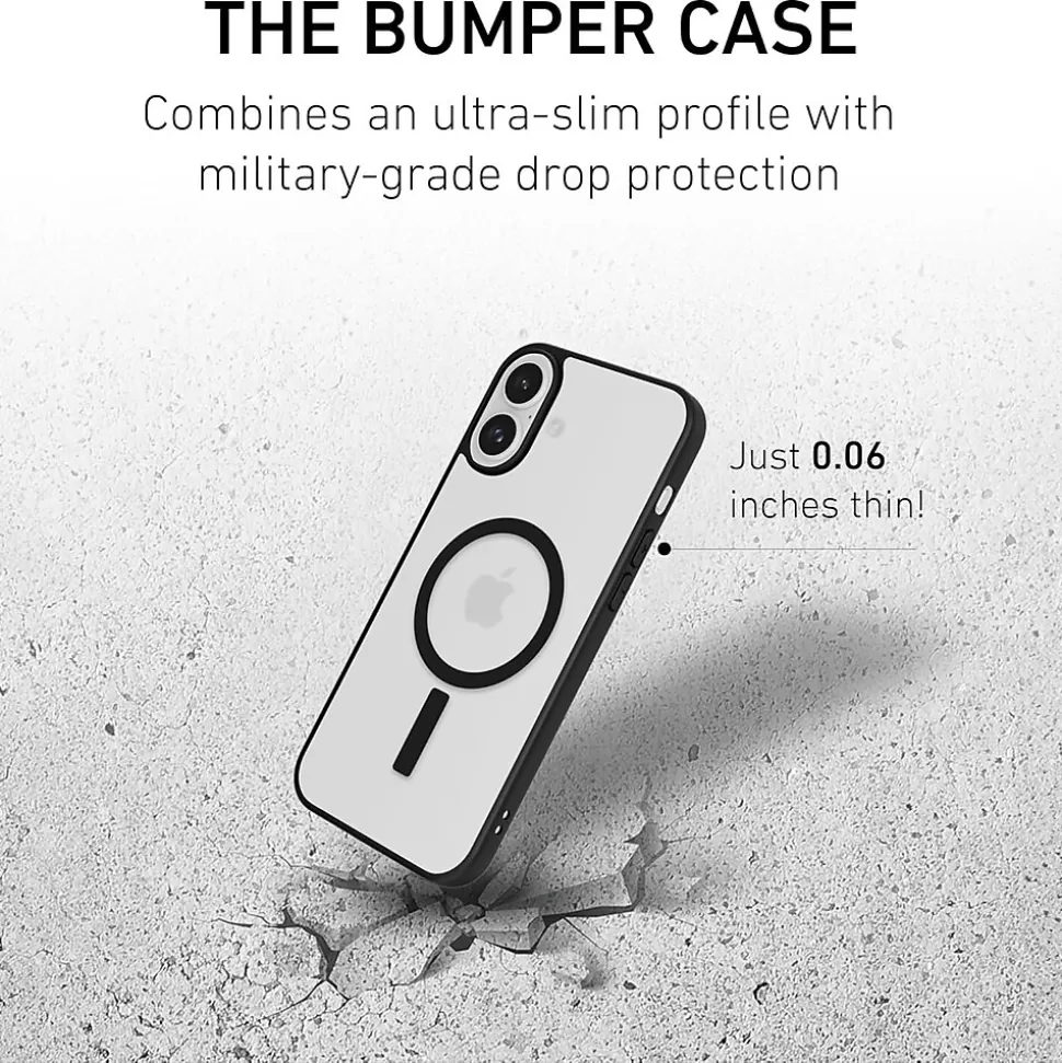 PEEL Bumper Series MagSafe Phone Case for iPhone 16 Plus Case, Shock Absorbing, Black (i16_PLS_BMP_BLK) Online