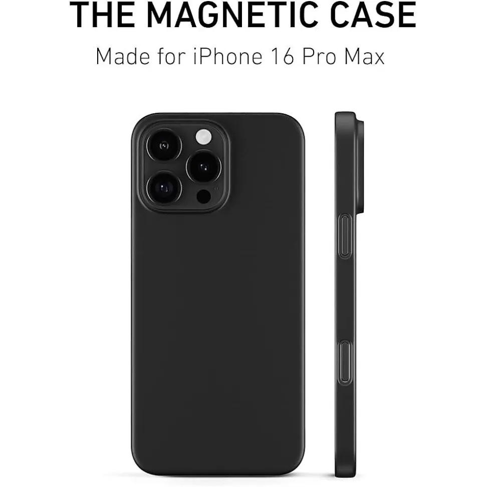 PEEL Magnetic Thin Series MagSafe Phone Case for iPhone 16 Pro Max Case, Black (I16_PMX_MAG_BLK) Hot