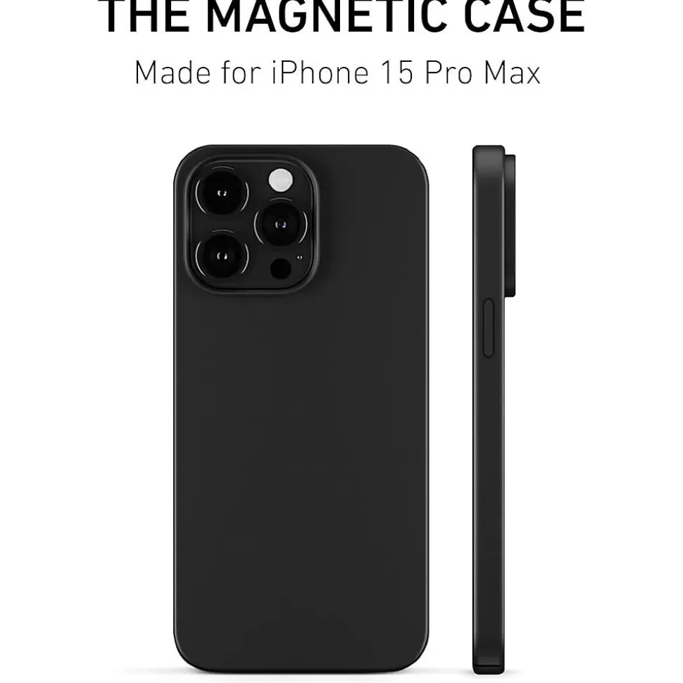 PEEL Magnetic Thin Series MagSafe Phone Case for iPhone 15 Pro Max Case, Black (I15 PROMAX MAGSAFE B) New