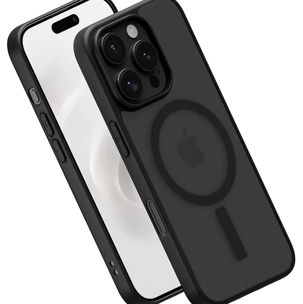 PEEL MagSafe Bumper Phone Case for iPhone 16 Pro, Shock Absorbing, Black (i16_PRO_BMP_BLK) Flash Sale