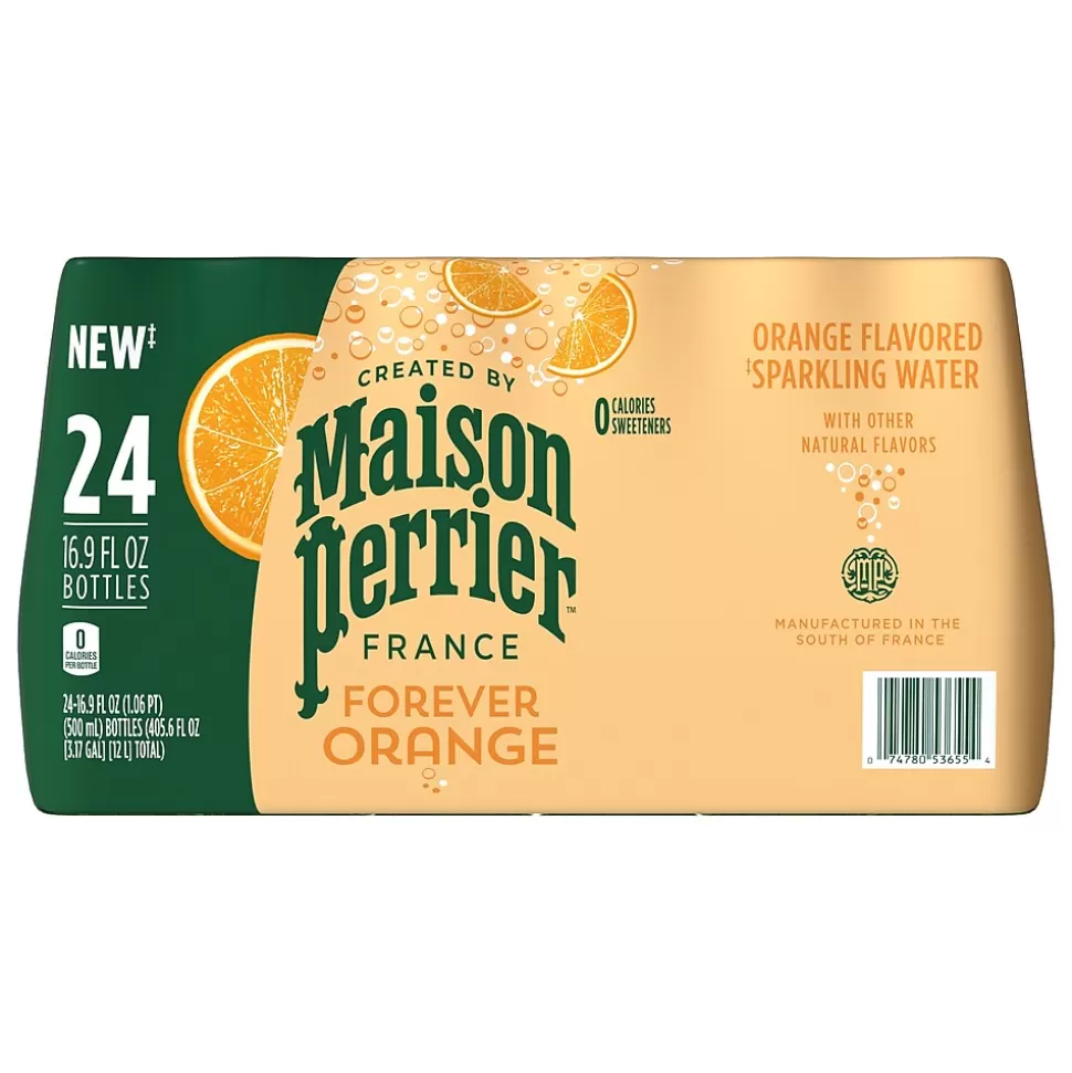 Perrier Orange Flavored Sparkling Mineral Water, 16.9 oz., 24/Carton (12242377) Online