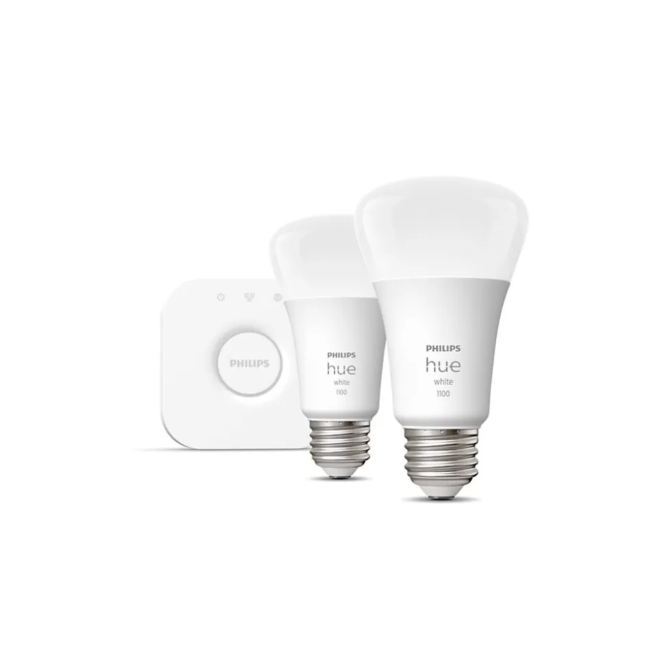 Philips Hue White Starter Kit, A19 2700K 10.5W E26 (563080) Outlet