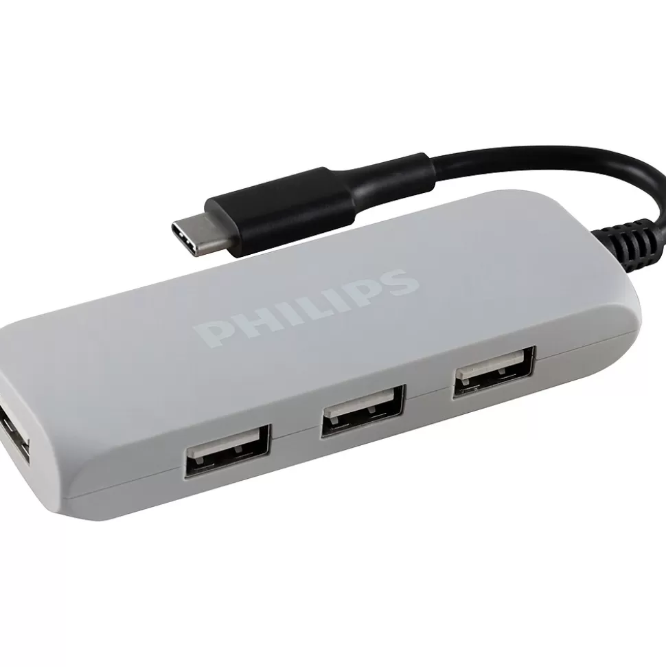 Philips 4-Port USB-C Hub, Cool Gray (DLK9320C/27) Flash Sale