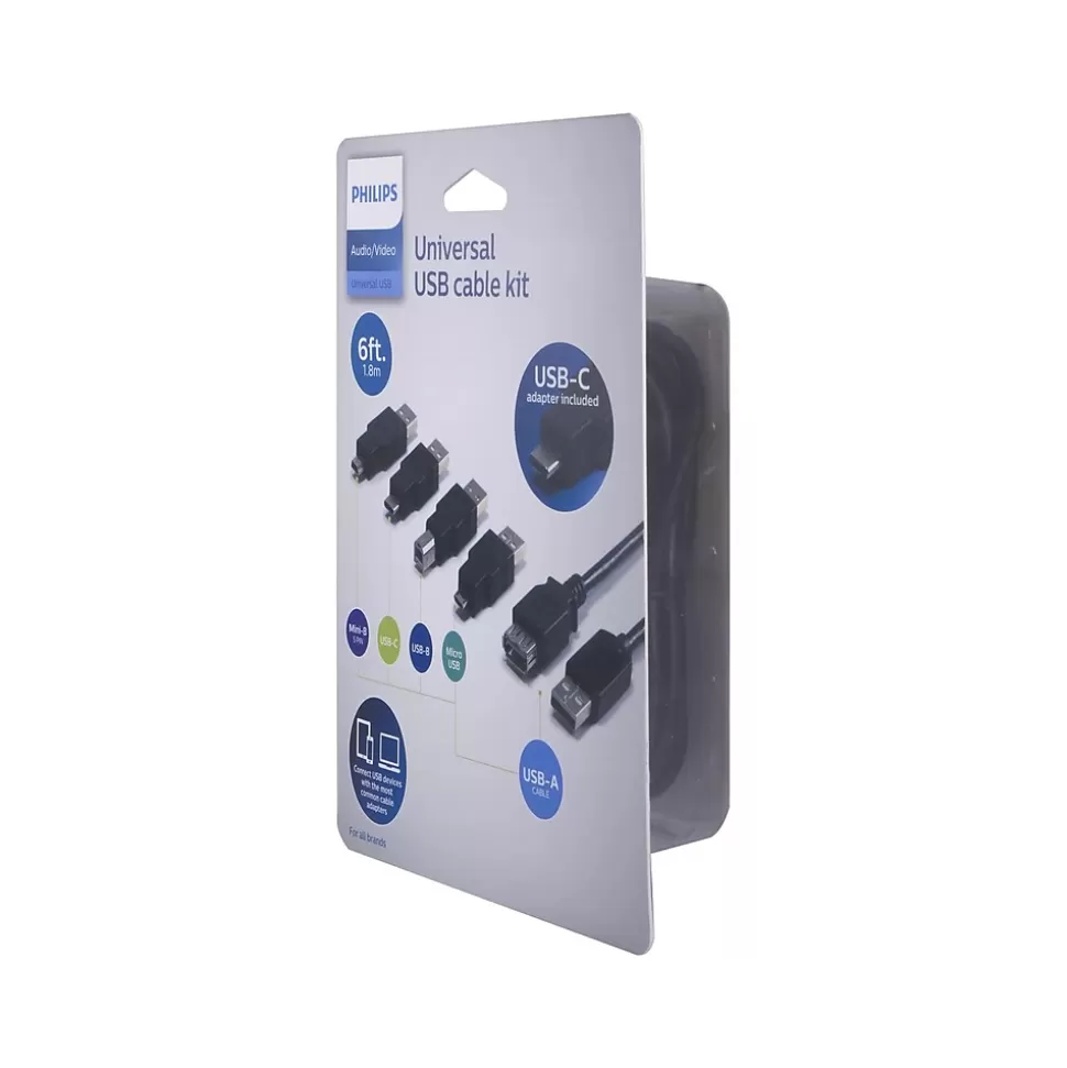Philips USB Cable Kit, Black (SWU8002N/27) Flash Sale