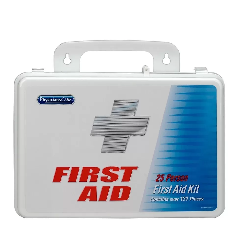PhysiciansCare 135 pc. First Aid Kit, 25 People, White (60002) Cheap